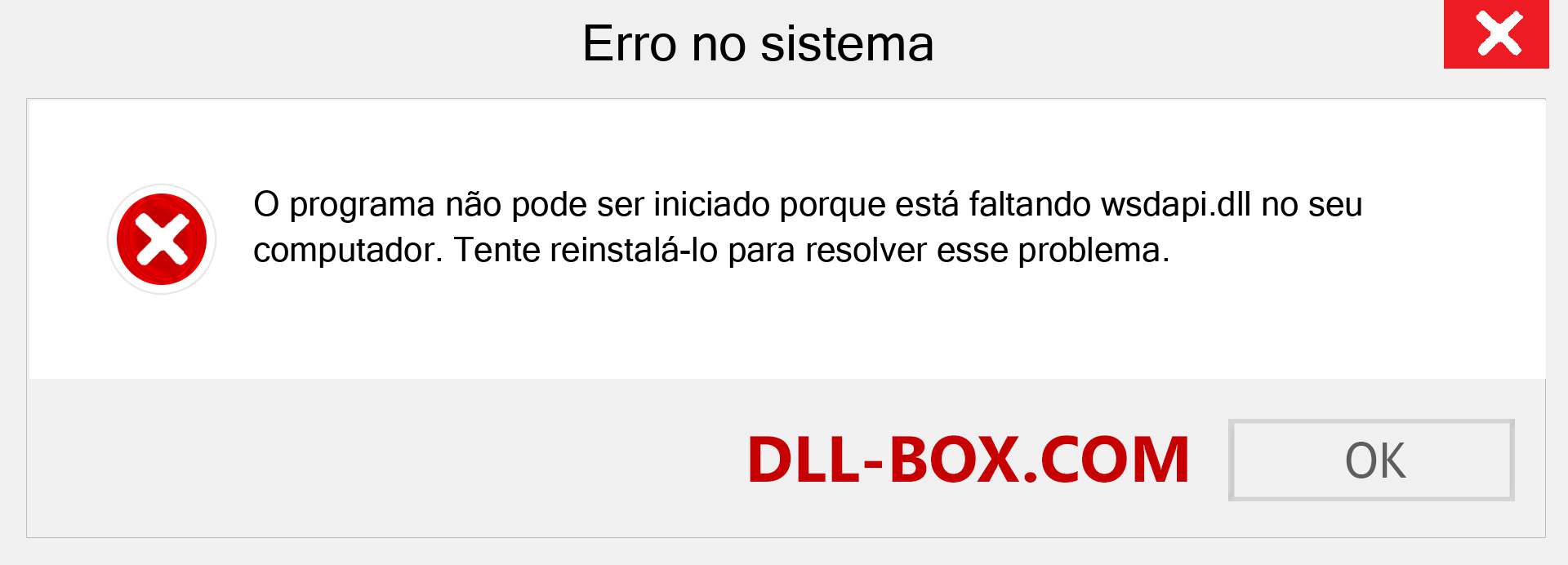 Arquivo wsdapi.dll ausente ?. Download para Windows 7, 8, 10 - Correção de erro ausente wsdapi dll no Windows, fotos, imagens